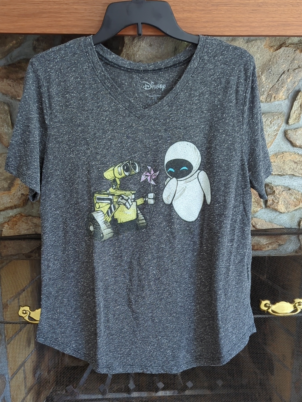 Disney Pixar Wall-E And Eve V Neck Tee